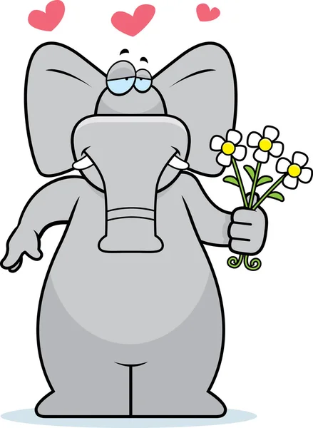 코끼리 꽃 — 스톡 벡터