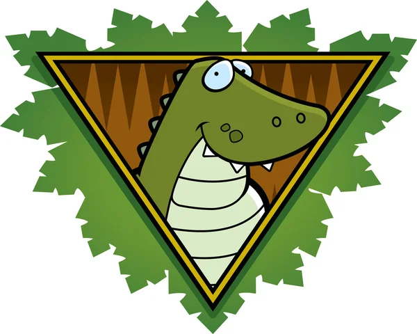 Krokodil safaripictogram — Stockvector