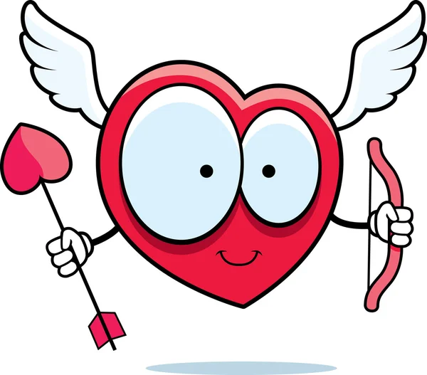 Cupido del corazón — Vector de stock