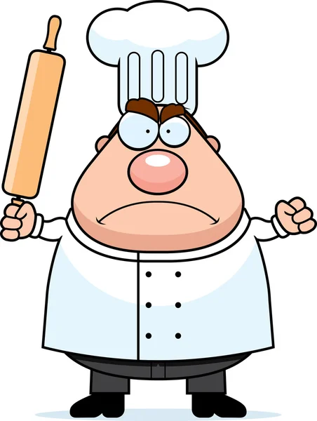 愤怒的厨师 — 图库矢量图片