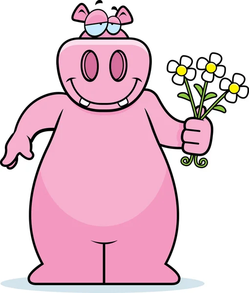 Hippo bloemen — Stockvector