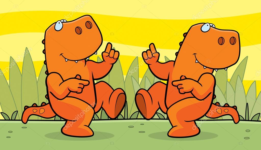 Dinosaurs Dancing Stock Vector Image by ©cthoman 85950030