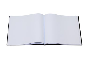 siyah kapak ve beyaz arka plan ile boş boyama kitabı