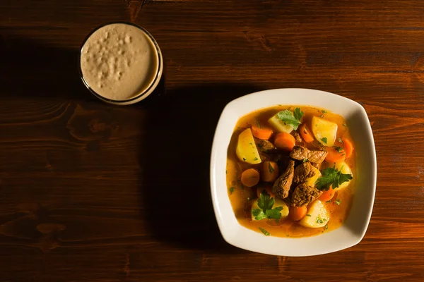 Traditional Irish Stew seen from above — Stock Photo, Image