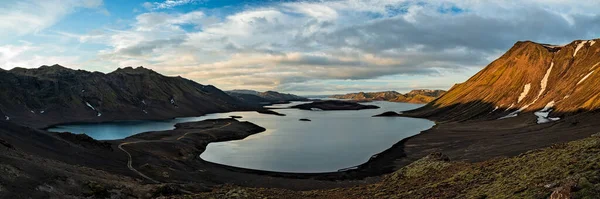 Langisjor Lake Sunset Panoramica View Iceland — Stock Photo, Image