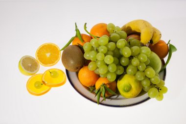 meyve plaka üzerinde