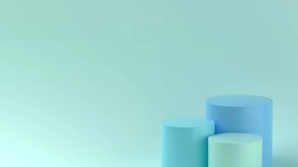 Minimalistisk Blå Nyanser Produktscenen Med Mjuk Belysning För Produkt Showcase — Stockfoto