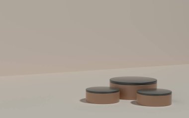 Gösteri veya tanıtım için 3d illüstrasyon ürün aşaması