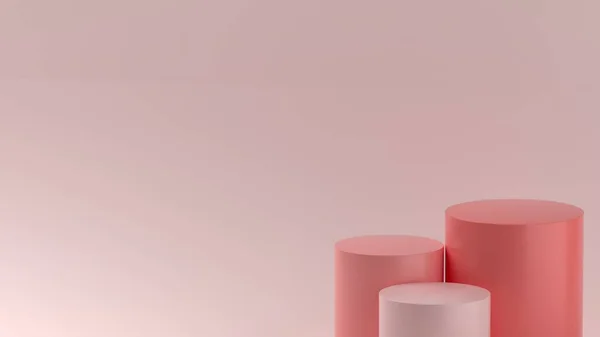 Мінімалістичні Рожеві Відтінки Продукту Стадія Яким Освітленням Вітрини Продукту Або — стокове фото