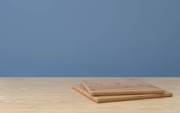 Mesa Cozinha Illusration Com Palco Para Exibição Produto Promo Vitrine — Fotografia de Stock