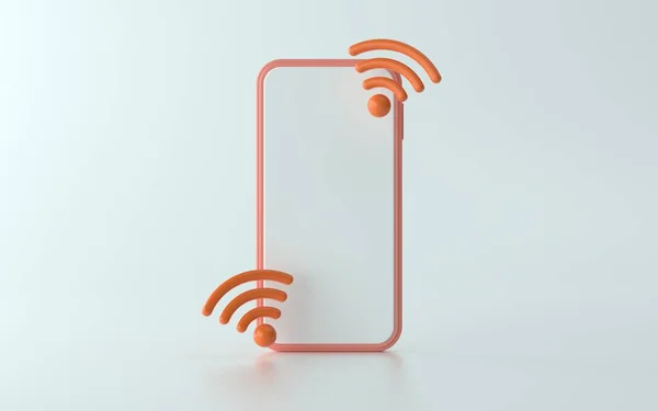 Illustration Téléphone Avec Icône Signal — Photo