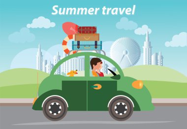 Yaz seyahat tasarım.