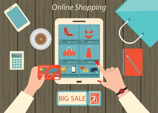Shopping online design . — Vettoriale Stock