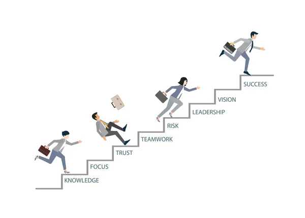 Concetto di concorrenza con gli imprenditori  . — Vettoriale Stock