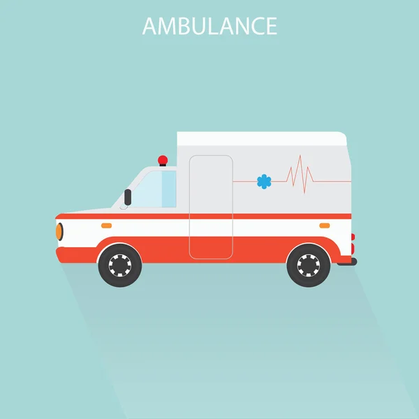 Ambulância carro serviço médico de emergência . — Vetor de Stock