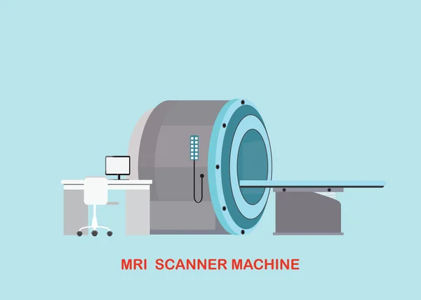 Mri scanner maschinentechnik und diagnose. — Stockvektor