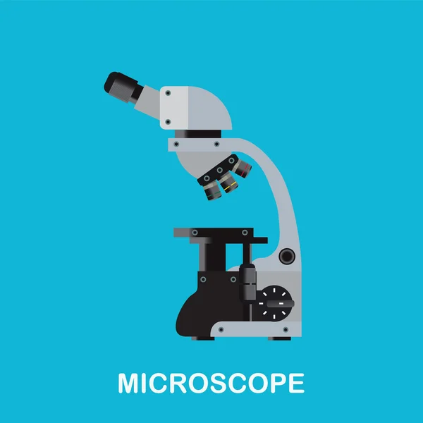 Máquina de microscopio de laboratorio . — Vector de stock