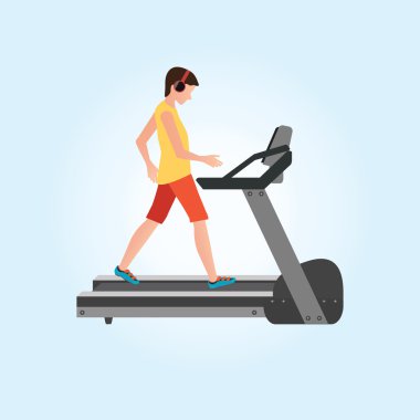 Koşu bandı üzerinde çalışan genç yetişkin adam.