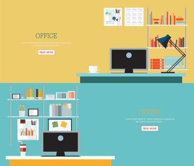 İş ofis iç tarzı.