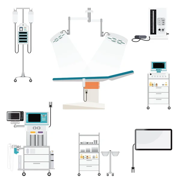 Medisch ziekenhuis met medische apparatuur — Stockvector