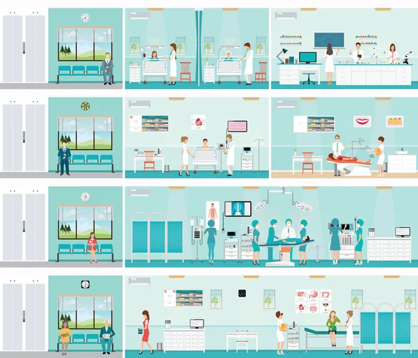 Hasta ve doktor hastanede.