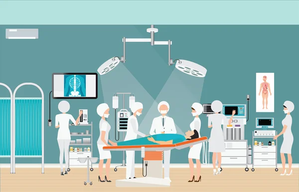 Tıbbi hastane cerrahi Operasyon odası iç.