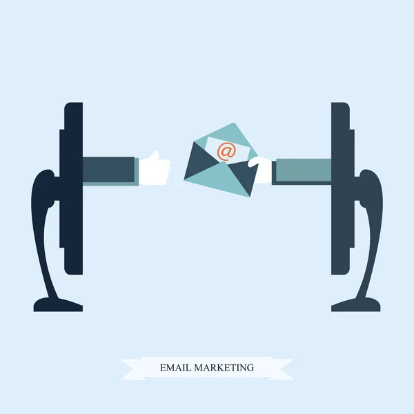E-mail marketing fogalmi. — Stock Vector