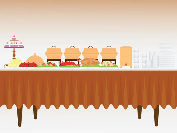 Mesa Buffet . — Vector de stock