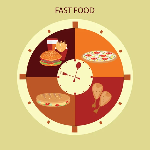 Fast Food . — Stockvektor