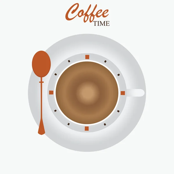 Café tiempo diseño . — Vector de stock