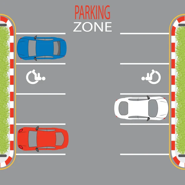 Parkovací zóny designu. — Stockový vektor