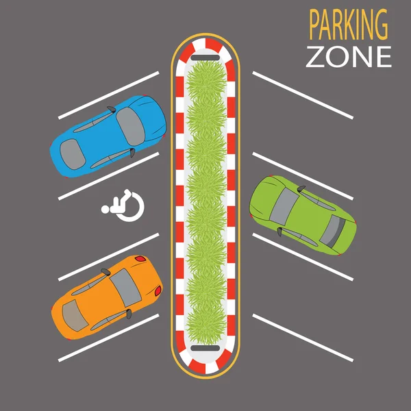 Parkering zon design. — Stock vektor