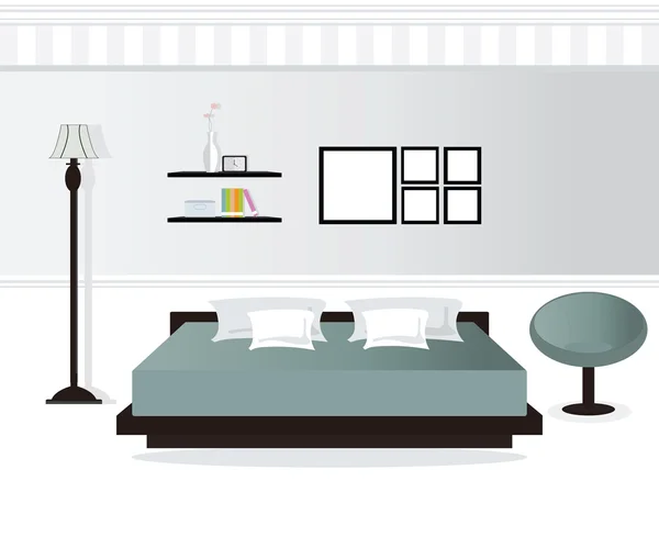 Дизайн інтер'єру спальні . — стоковий вектор