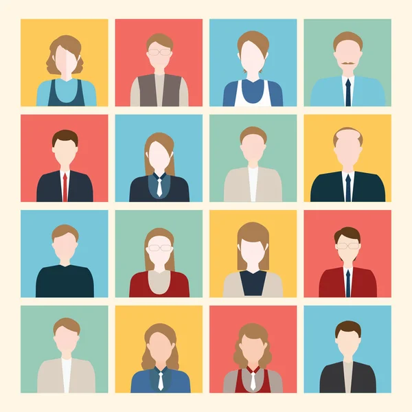 Iconos de personas, ilustración vectorial conceptual . . — Vector de stock