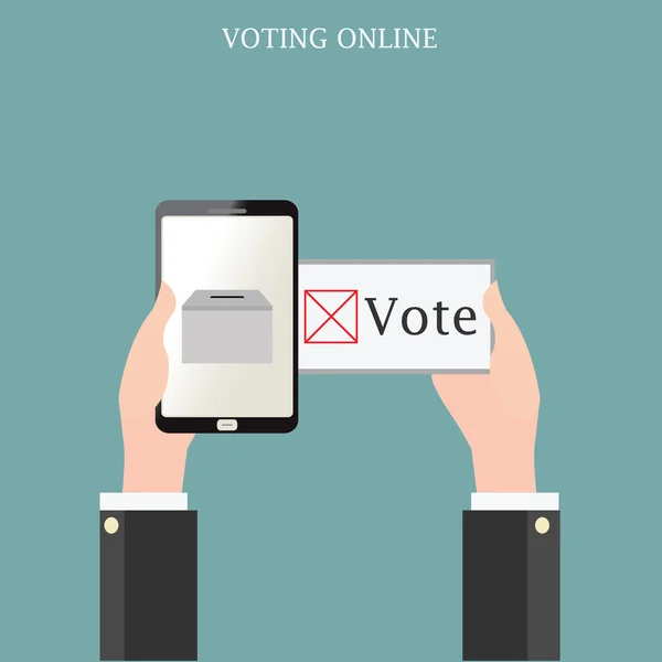 Ψηφοφορία εικονογράφηση εννοιολογική φορέας σχεδιασμού. — Διανυσματικό Αρχείο