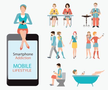 Akıllı telefon bağımlılığı.