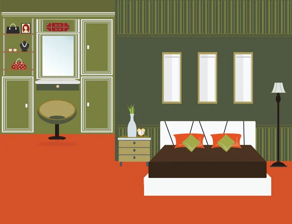 Chambre intérieure Flat Design . — Image vectorielle