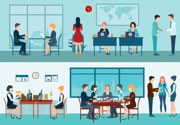 Business meeting conceptual vector illustration. — Stock Vector