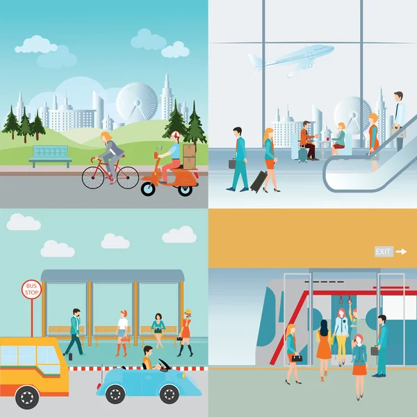 Info graphic of Transportation. — Stock Vector