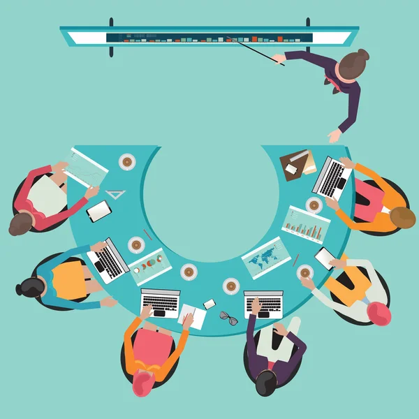 İş kadını kıyafetli sunu yapma.