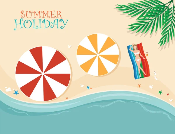 Diseño de vacaciones de verano . — Archivo Imágenes Vectoriales