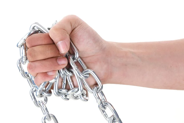 Chain in hand — Stock Photo, Image