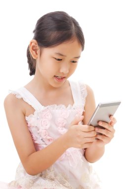 Akıllı telefon ile kız portresi