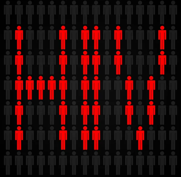 인간의 바탕에 Hiv 편지. — 스톡 사진