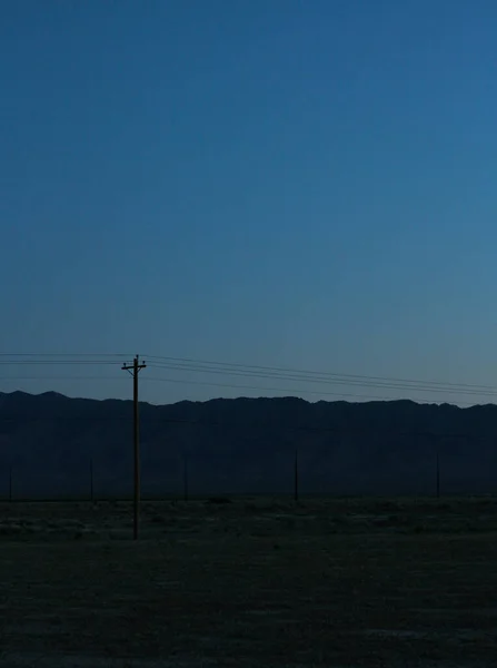 Heure Bleue Dans Désert — Photo