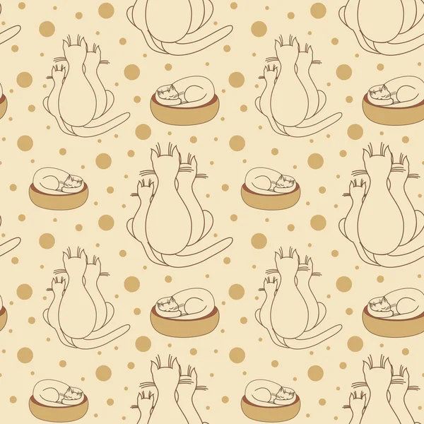 Seamless pattern with cats