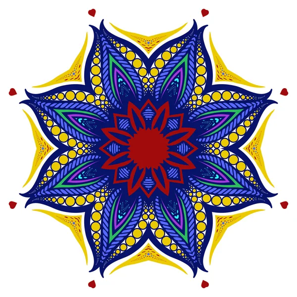 Mandala, etnisk utsmykning, vektor – stockvektor