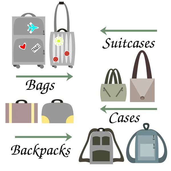 Suitcases and handbags — Stock Vector © Dr.PAS 6260628