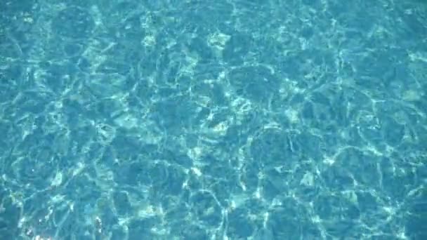 Aguas Mágicas Jugando Con Luz Una Piscina Color Turquesa Haciendo — Vídeo de stock