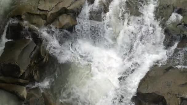 Zauberhafte Hand Geformt Durch Strömungen Von Gebirgswasserfällen Den Karpaten Fabelhafte — Stockvideo